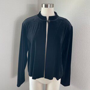 NEW Chicos Womens XL Basic Velvet Mallory Jacket Long Sleeve